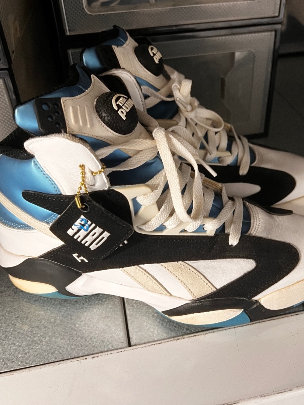 Rebook Shaq Attaq - WHITE/BLACK/BLUE
